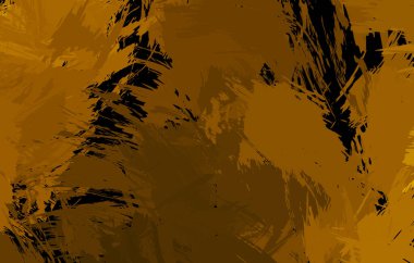 Vahşi fırça darbeleriyle yaratıcı soyut resim. Artistik fırça darbeleriyle donatılmış. Renkli ve canlı bir tasvir. Boyalı sanat.