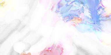 2D çizim. Sanatsal arkaplan resmi. Tablo üzerinde soyut resim. Çağdaş sanat. El yapımı resim. Renkli doku. Modern sanat eserleri. Yüzeyde suluboya fırça darbeleriyle boyama.