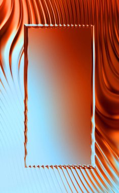 Soyut çerçeveli arkaplan. Renkli, canlı, dalgalı bir duvar kağıdı. Merkezi çerçeveli yaratıcı grafik 2d çizim. Dinamik şekilli modaya uygun sıvı örtüsü.