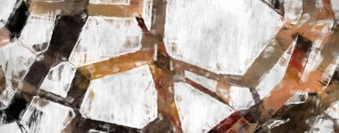 Soyut arkaplanda pürüzlü fırça darbeleri. Fırça boyası. Renkli boya darbeleri. Eşsiz duvar sanatı. Tuvaldeki modern sanat. Renkli çağdaş sanat eserleri. 