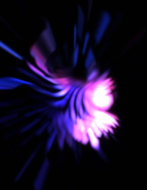 Işık parçacık izleri. Parlayan parçacıkları ve çizgileri olan ışık patlaması yıldızı. Güzel hareketli soyut ışın arkaplanı.