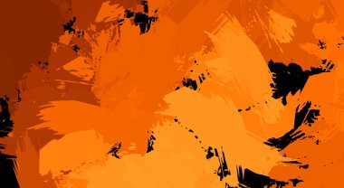 Canlı fırça darbeleriyle boyanmış. Renkli desenli resim. Fırçalanmış duvar kağıdını boya.