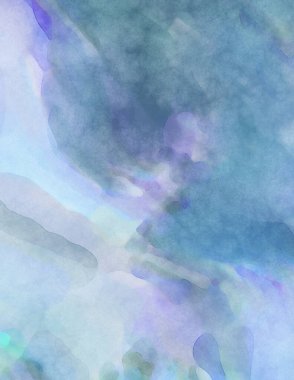 Pastel renklerde suluboya resim. Poster, duvar sanatı, afiş, kart, kitap kapağı ya da ambalaj için rahatlatıcı kompozisyonun yumuşak renkli çizimi. Modern fırça darbeleri resim.