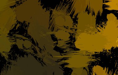 Vahşi fırça darbeleriyle yaratıcı soyut resim. Artistik fırça darbeleriyle donatılmış. Renkli ve canlı bir tasvir. Boyalı sanat.