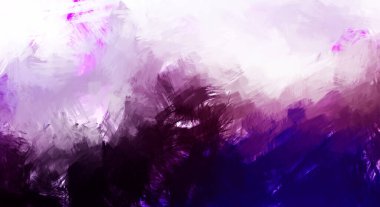 Canlı fırça darbeleriyle boyanmış. Renkli desenli resim. Fırçalanmış duvar kağıdını boya.