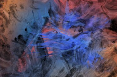 Modern sanat. Taranmış Boyalı Soyut Arkaplan. Fırça darbesi ile boyanmış. Boya darbeleri. 2B Görüntü