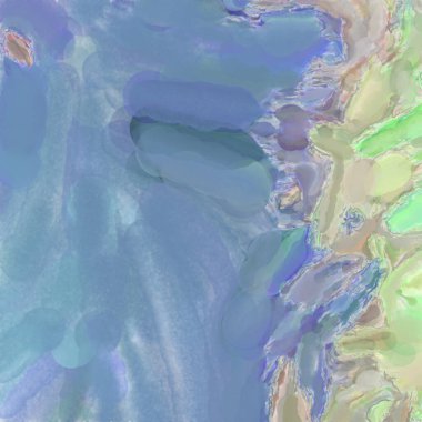 El yapımı sürreal soyut desenli suluboya. Modern sanatsal resim. 2D çizim. Arkaplan boyası karışımı. Yaratıcı duvar sanatı. Çağdaş sanat.