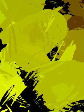 Vahşi fırça darbeleriyle yaratıcı soyut resim. Artistik fırça darbeleriyle donatılmış. Renkli ve canlı bir tasvir. Boyalı sanat.