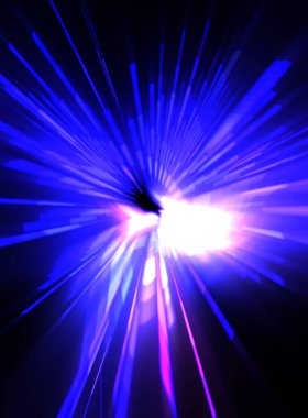 Fütürist mercek patlaması. Parlayan parçacıkları ve çizgileri olan ışık patlaması yıldızı. Güzel soyut ışın arkaplanı.