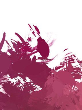 Taranmış Boyalı Soyut Arkaplan. Vahşi kaotik fırça darbeleri. Boya darbeleri. 2D İllüstrasyon. Fırça darbeli resim. 