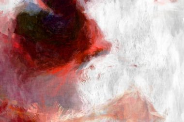 Soyut arkaplanda pürüzlü fırça darbeleri. Fırça boyası. Renkli boya darbeleri. Eşsiz duvar sanatı. Tuvaldeki modern sanat. Renkli çağdaş sanat eserleri. 