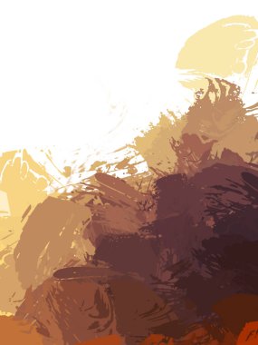 Taranmış Boyalı Soyut Arkaplan. Vahşi kaotik fırça darbeleri. Boya darbeleri. 2D İllüstrasyon. Fırça darbeli resim. 