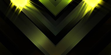 Soyut parlayan geometrik ışıklar arka planda. Fraktal simetrik grafik çizimi. Parıldayan ve parıldayan çubukları kesiştir.