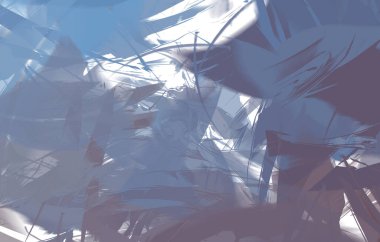 Renkli fırça darbelerinin 2B çizimi. Dekoratif doku resmi. Canlı boya desenli arka plan. Kaotik fırça darbeleri resim.