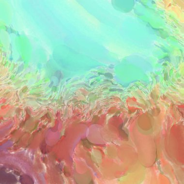 El yapımı sürreal soyut desenli suluboya. Modern sanatsal resim. 2D çizim. Arkaplan boyası karışımı. Yaratıcı duvar sanatı. Çağdaş sanat.