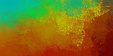 Renkli fırça darbelerinin soyut arkaplanı. Fırçalanmış canlı duvar kâğıdı. Resmedilmiş sanatsal bir eser. Eşsiz ve yaratıcı illüstrasyon. Fırça darbesi ile boyanmış. Duvar sanatı.