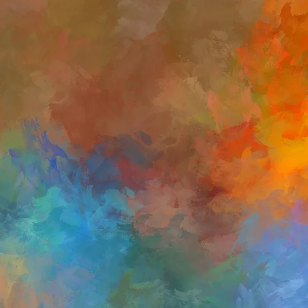 Painted Composition Vibrant Brush Strokes Textured Colorful Painting Paint Brushed — Stock Photo, Image