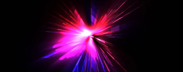 Futuristic Lens Flare Light Explosion Star Glowing Particles Lines Beautiful — Stock Photo, Image