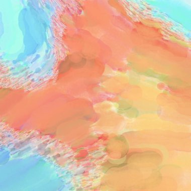 Çağdaş sanat. El işçiliğinin renkli dokusu. Modern resim. Yüzeyde suluboya vuruşlar. Sanatsal arkaplan resmi. Tablo üzerinde soyut resim. Fırça darbeleri. 