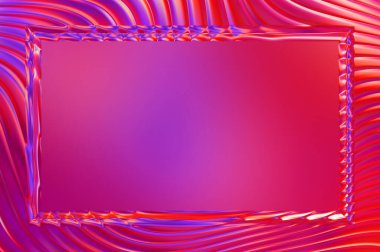 Soyut çerçeveli arkaplan. Renkli, canlı, dalgalı bir duvar kağıdı. Merkezi çerçeveli yaratıcı grafik 2d çizim. Dinamik şekilli modaya uygun sıvı örtüsü.