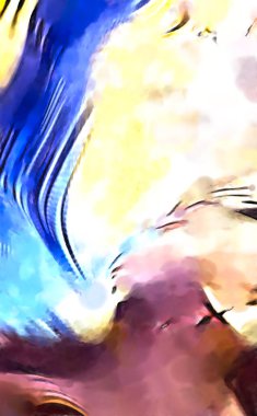 Soyut arkaplanda pürüzlü fırça darbeleri. Fırça boyası. Renkli boya darbeleri. Eşsiz duvar sanatı. Tuvaldeki modern sanat. Renkli çağdaş sanat eserleri. 