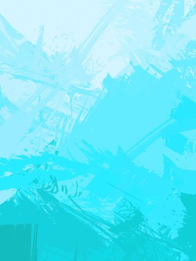 Vahşi fırça darbeleriyle yaratıcı soyut resim. Artistik fırça darbeleriyle donatılmış. Renkli ve canlı bir tasvir. Boyalı sanat.