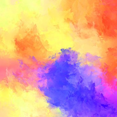 Yaratıcı soyut resim. Artistik fırça darbeleriyle donatılmış. Renkli ve canlı bir illüstrasyon. boyalı sanat.