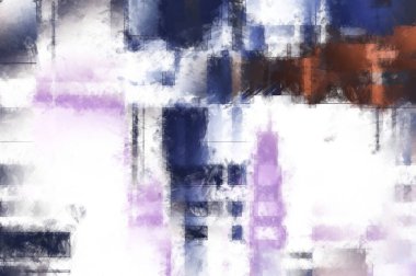 Modern sanat. Renkli çağdaş sanat eserleri. Renkli boya darbeleri. Soyut arkaplanda fırça darbeleri. Fırça boyası. Eşsiz duvar sanatı.