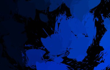 Vahşi fırça darbeleriyle yaratıcı soyut resim. Artistik fırça darbeleriyle donatılmış. Renkli ve canlı bir tasvir. Boyalı sanat.