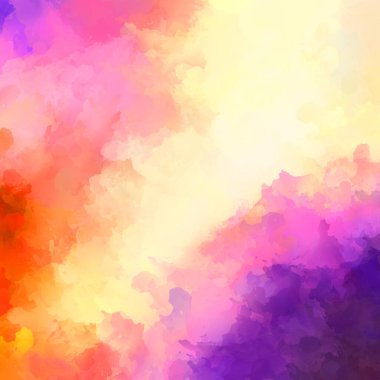 Canlı fırça darbeleriyle boyanmış. Renkli desenli resim. Fırçalanmış duvar kağıdını boya.