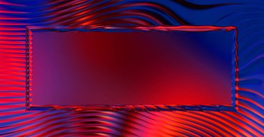 Soyut çerçeveli arkaplan. Renkli, canlı, dalgalı bir duvar kağıdı. Merkezi çerçeveli yaratıcı grafik 2d çizim. Dinamik şekilli modaya uygun sıvı örtüsü.