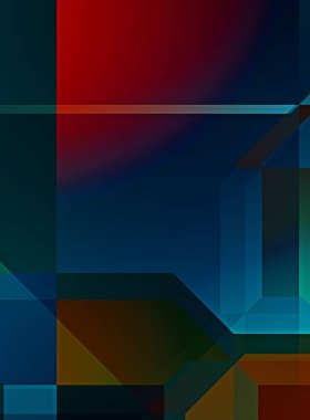 Dairesel şekillerin katmanları renkli ve canlı bir tasarım yaratıyor. Dairelerin sayısal çizimi. Gelecekçi tasarım şablonu.