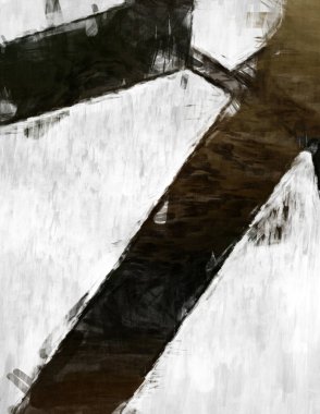 Soyut arkaplanda pürüzlü fırça darbeleri. Fırça boyası. Renkli boya darbeleri. Eşsiz duvar sanatı. Tuvaldeki modern sanat. Renkli çağdaş sanat eserleri. 