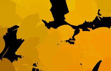 Vahşi fırça darbeleriyle yaratıcı soyut resim. Artistik fırça darbeleriyle donatılmış. Renkli ve canlı bir tasvir. Boyalı sanat.