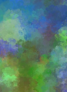 Yaratıcı soyut resim. Artistik fırça darbeleriyle donatılmış. Renkli ve canlı bir illüstrasyon. boyalı sanat.