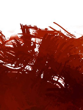 Taranmış Boyalı Soyut Arkaplan. Vahşi kaotik fırça darbeleri. Boya darbeleri. 2D İllüstrasyon. Fırça darbeli resim. 