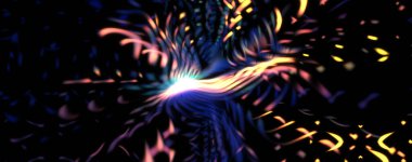 Işık parçacık izleri. Parlayan parçacıkları ve çizgileri olan ışık patlaması yıldızı. Güzel hareketli soyut ışın arkaplanı.