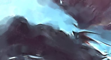 Soyut arkaplanda pürüzlü fırça darbeleri. Fırça boyası. Renkli boya darbeleri. Eşsiz duvar sanatı. Tuvaldeki modern sanat. Renkli çağdaş sanat eserleri. 