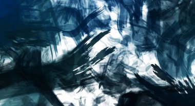 Sanatsal soyut arkaplan. Doku boyalı duvar kağıdı. Boya darbeleriyle yaratıcı bir illüstrasyon. Fırça desenli resim.