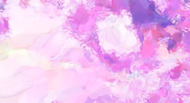 Alkol mürekkebini andıran rahatlatıcı fırça darbelerinin modern resmi. Poster, duvar sanatı, afiş, kart, kitap kapağı veya ambalaj için pastel renkli suluboya resim.