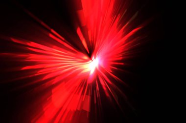 Fütürist mercek patlaması. Parlayan parçacıkları ve çizgileri olan ışık patlaması yıldızı. Güzel soyut ışın arkaplanı.