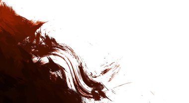 Taranmış Boyalı Soyut Arkaplan. Vahşi kaotik fırça darbeleri. Boya darbeleri. 2D İllüstrasyon. Fırça darbeli resim. 