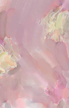 Yumuşak suluboya duvar kağıdı. Hafifçe fırçalanmış renkleri olan sanatsal bir resim. Pastel renkler arkaplana dokunmuş. Soyut duvar sanatı..