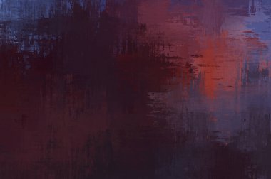 Çapraz vahşi fırça darbeleriyle arka plan. Renkli ve canlı bir tasvir. Boyalı sanat. Yaratıcı soyut resim.