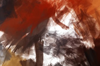 Sanatsal soyut arkaplan. Doku boyalı duvar kağıdı. Boya darbeleriyle yaratıcı bir illüstrasyon. Fırça desenli resim.