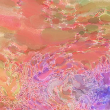 Çağdaş sanat. El işçiliğinin renkli dokusu. Modern resim. Yüzeyde suluboya vuruşlar. Sanatsal arkaplan resmi. Tablo üzerinde soyut resim. Fırça darbeleri. 