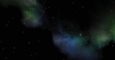 Galaksi uzayındaki yıldız alanı renkli nebula ile. Uzayın derinliklerinin bilim kurgu geçmişi. Ruhsal duvar kağıdı.