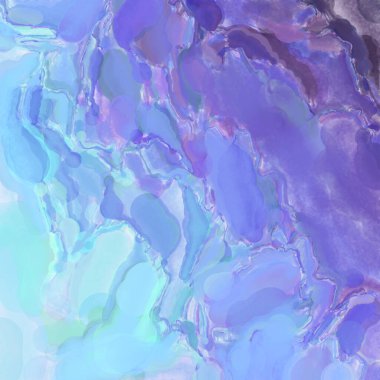 El yapımı sürreal soyut desenli suluboya. Modern sanatsal resim. 2D çizim. Arkaplan boyası karışımı. Yaratıcı duvar sanatı. Çağdaş sanat.