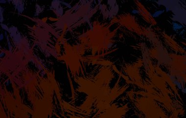 Vahşi fırça darbeleriyle yaratıcı soyut resim. Artistik fırça darbeleriyle donatılmış. Renkli ve canlı bir tasvir. Boyalı sanat.