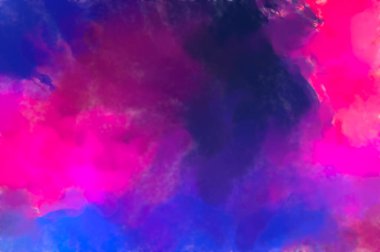 Çağdaş sanat. El yapımı resim. Modern sanat eserleri. Yüzeyde suluboya fırça darbeleriyle resim yapmak. 2D çizim. Sanatsal arkaplan resmi. Tablo üzerinde soyut resim. Renkli doku.